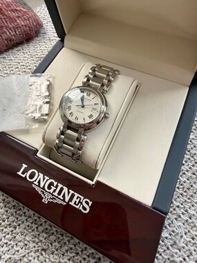 Longines - Primaluna  - Silver Stainless Steel Watch - in box warranty - 26.5 mm